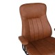 Καρέκλα γραφείου διευθυντή Philareti  καφέ PU 74x71,5x108-118εκ