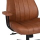 Καρέκλα γραφείου διευθυντή Philareti  καφέ PU 74x71,5x108-118εκ