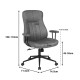 Καρέκλα γραφείου διευθυντή Philareti  καφέ PU 74x71,5x108-118εκ