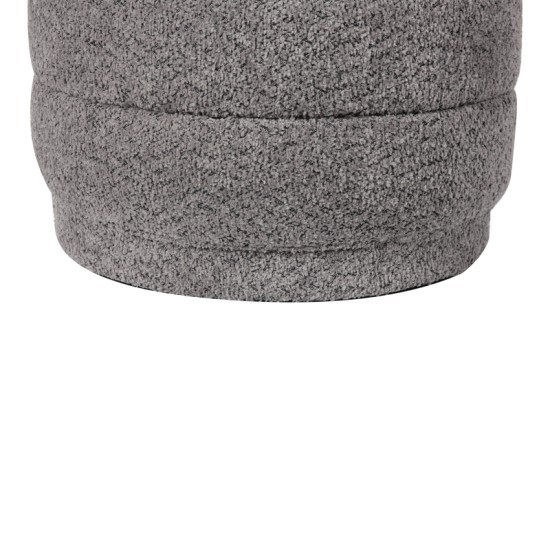 Σκαμπό-μπαούλο Bettia  μπουκλέ γκρι Φ41x38.5εκ