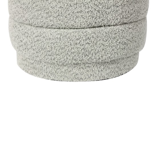 Σκαμπό-μπαούλο Bettia  μπουκλέ μέντα Φ41x38.5εκ