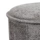Σκαμπό-μπαούλο Trebia  γκρι ύφασμα 76x38x38εκ