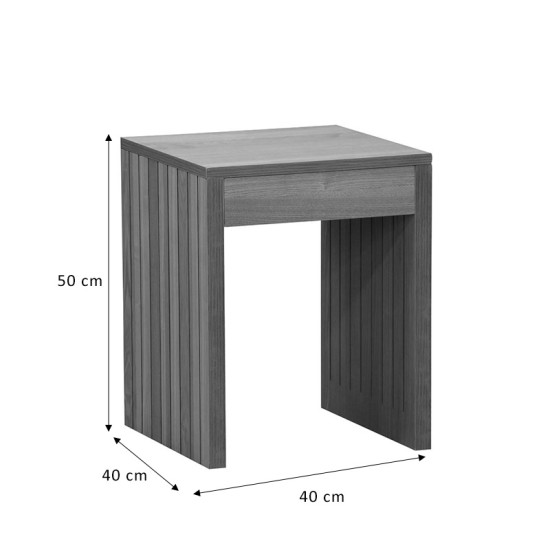 Βοηθητικό τραπέζι Focused  MDF φυσικό 40x40x50εκ Model: 260-000002