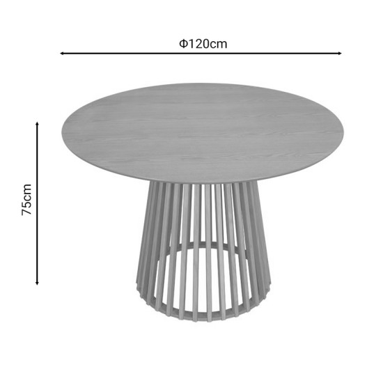 Τραπέζι Domonic φυσικό Φ120x75εκ Τραπέζι Domonic φυσικό Φ120x75εκ