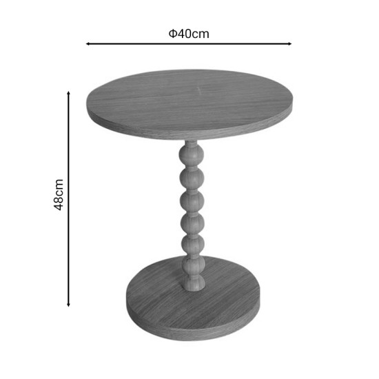 Βοηθητικό τραπέζι Sylar  φυσικό Φ40x48εκ Model: 260-000016