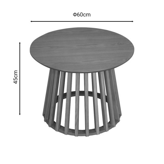 Τραπέζι σαλονιού Domonic  φυσικό Φ60x45εκ Model: 260-000017