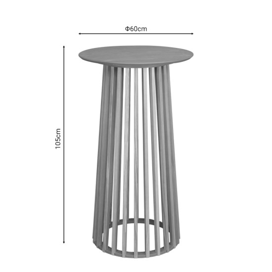 Τραπέζι μπαρ Domonic  mdf φυσικό Φ60x105εκ