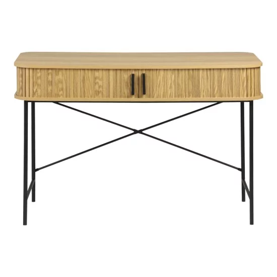 Γραφείο εργασίας Scandi  MDF/Metal σε φυσική απόχρωση με μεταλλικά μαύρα πόδια 120x60x76,5εκ