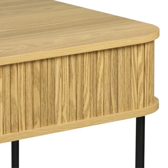 Γραφείο εργασίας Scandi  MDF/Metal σε φυσική απόχρωση με μεταλλικά μαύρα πόδια 120x60x76,5εκ