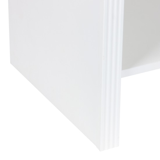 Κομοδίνο Zeplen  MDF σε λευκή απόχρωση 40x30x53εκ