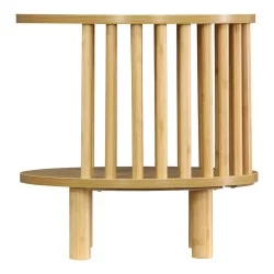Κομοδίνο Nodial  MDF/Bamboo σε φυσική απόχρωση Φ40x40εκ