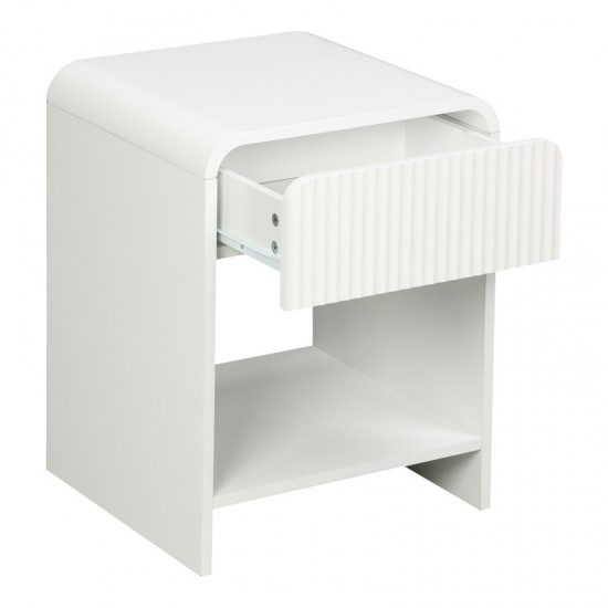 Κομοδίνο Zeplen MDF σε λευκή απόχρωση 40x40x53εκ Κομοδίνο Zeplen MDF σε λευκή απόχρωση 40x40x53εκ
