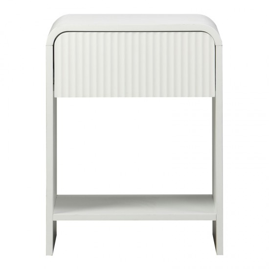 Κομοδίνο Zeplen MDF σε λευκή απόχρωση 40x40x53εκ Κομοδίνο Zeplen MDF σε λευκή απόχρωση 40x40x53εκ