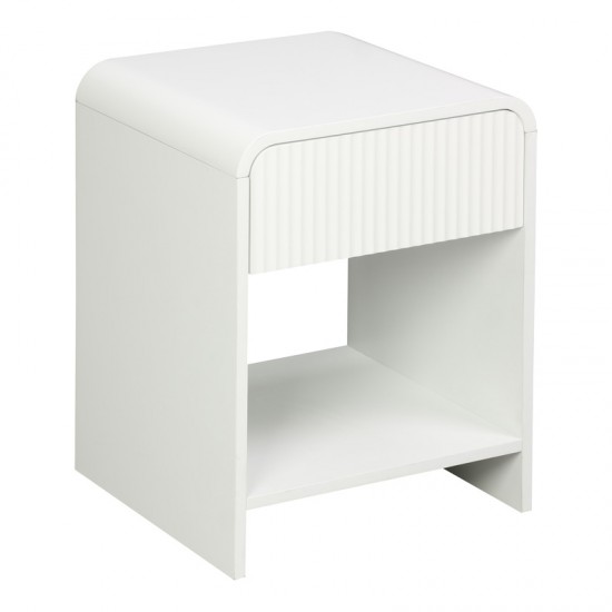 Κομοδίνο Zeplen MDF σε λευκή απόχρωση 40x40x53εκ Κομοδίνο Zeplen MDF σε λευκή απόχρωση 40x40x53εκ