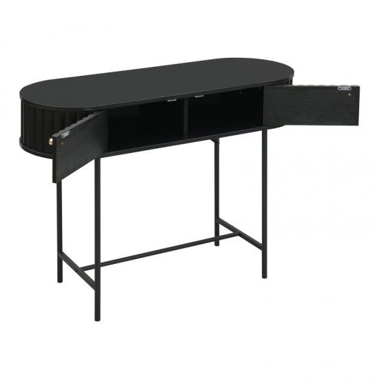 Κονσόλα Zakro MDF-μέταλλο σε μαύρη απόχρωση 100x35x75εκ Κονσόλα Zakro MDF-μέταλλο σε μαύρη απόχρωση 100x35x75εκ