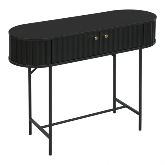 Κονσόλα Zakro MDF-μέταλλο σε μαύρη απόχρωση 100x35x75εκ Κονσόλα Zakro MDF-μέταλλο σε μαύρη απόχρωση 100x35x75εκ