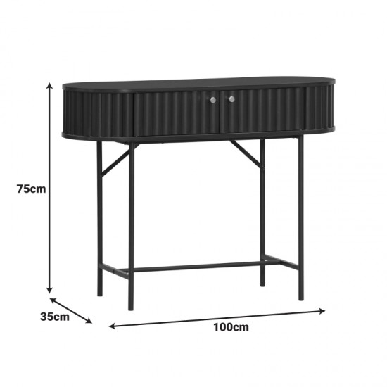 Κονσόλα Zakro MDF-μέταλλο σε μαύρη απόχρωση 100x35x75εκ Κονσόλα Zakro MDF-μέταλλο σε μαύρη απόχρωση 100x35x75εκ