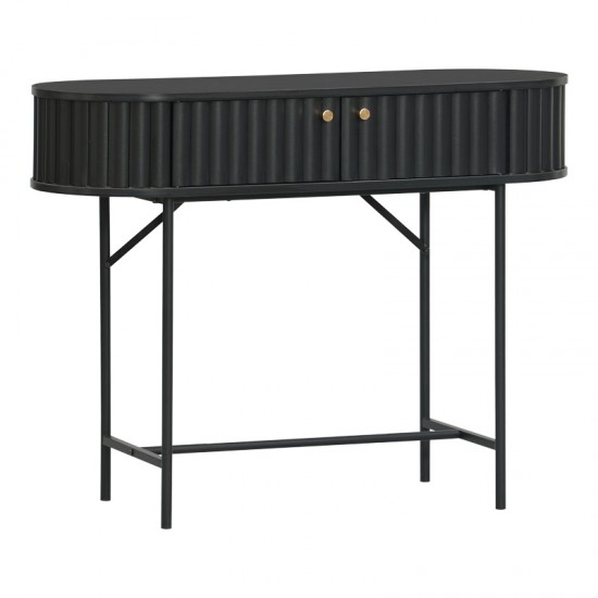 Κονσόλα Zakro MDF-μέταλλο σε μαύρη απόχρωση 100x35x75εκ Κονσόλα Zakro MDF-μέταλλο σε μαύρη απόχρωση 100x35x75εκ