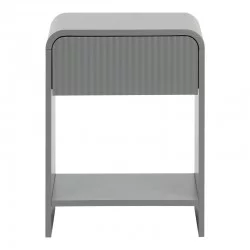 Κομοδίνο Lemperto  MDF σε γκρι απόχρωση 40x40x53εκ