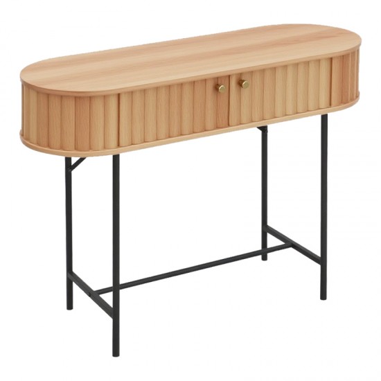 Κονσόλα Zakro MDF-μέταλλο σε oak απόχρωση 100x35x75εκ Κονσόλα Zakro MDF-μέταλλο σε oak απόχρωση 100x35x75εκ