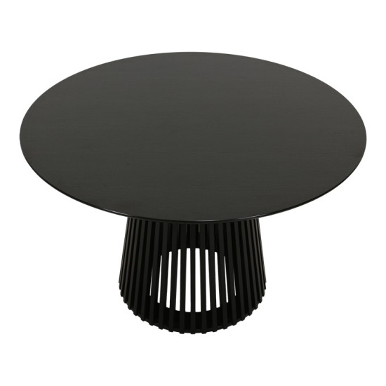 Τραπέζι Domonic  mdf σε μαύρη απόχρωση Φ120x75εκ