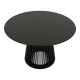 Τραπέζι Domonic  mdf σε μαύρη απόχρωση Φ120x75εκ