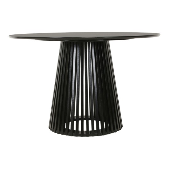 Τραπέζι Domonic  mdf σε μαύρη απόχρωση Φ120x75εκ