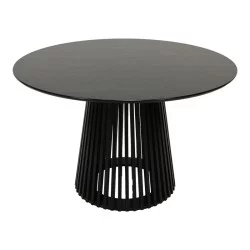 Τραπέζι Domonic  mdf σε μαύρη απόχρωση Φ120x75εκ