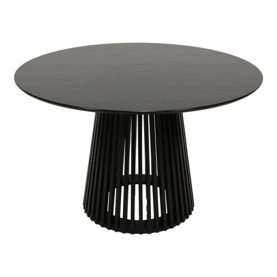 Τραπέζι Domonic  mdf σε μαύρη απόχρωση Φ120x75εκ
