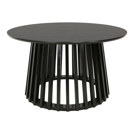 Τραπέζι σαλονιού Domonic  mdf σε μαύρη απόχρωση Φ80x45εκ