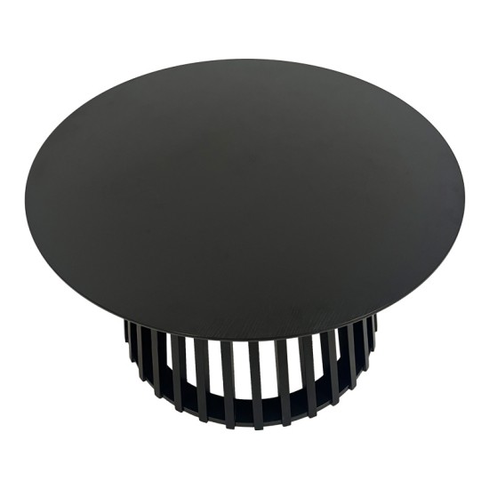Τραπέζι σαλονιού Domonic  mdf σε μαύρη απόχρωση Φ80x45εκ