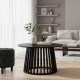 Τραπέζι σαλονιού Domonic  mdf σε μαύρη απόχρωση Φ80x45εκ
