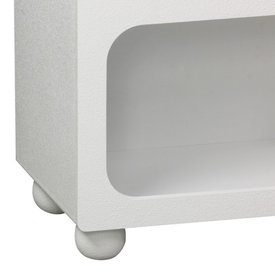 Μπουφές Emersi  με ράφια mdf σε λευκή απόχρωση 164x34x76εκ