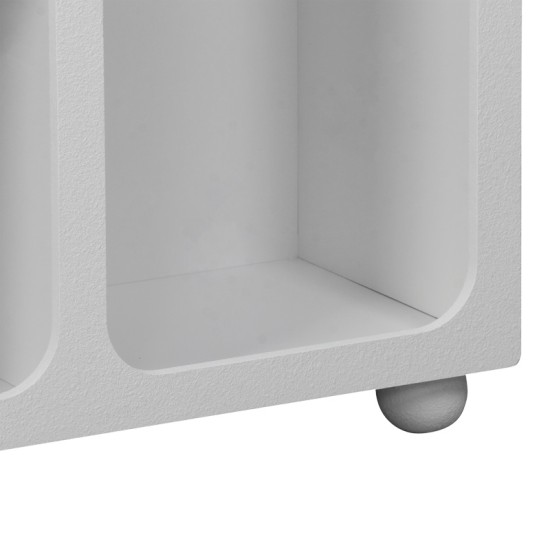 Μπουφές Emersi  με ράφια mdf σε λευκή απόχρωση 164x34x76εκ