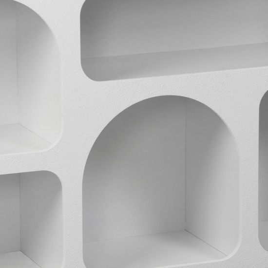 Μπουφές Emersi  με ράφια mdf σε λευκή απόχρωση 164x34x76εκ