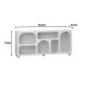 Μπουφές Emersi  με ράφια mdf σε λευκή απόχρωση 164x34x76εκ
