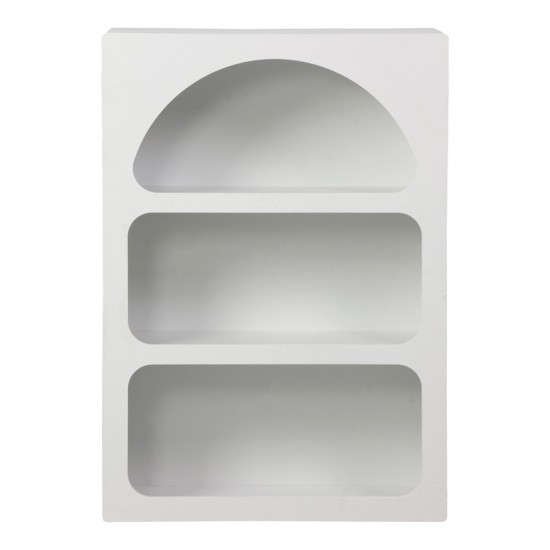 Βιβλιοθήκη-ραφιέρα Emersi  mdf σε λευκή απόχρωση 70x35x100εκ
