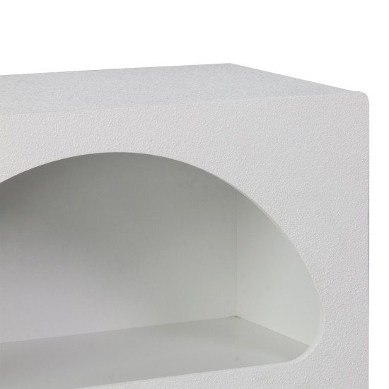Βιβλιοθήκη-ραφιέρα Emersi  mdf σε λευκή απόχρωση 70x35x100εκ