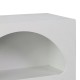 Βιβλιοθήκη-ραφιέρα Emersi  mdf σε λευκή απόχρωση 70x35x100εκ