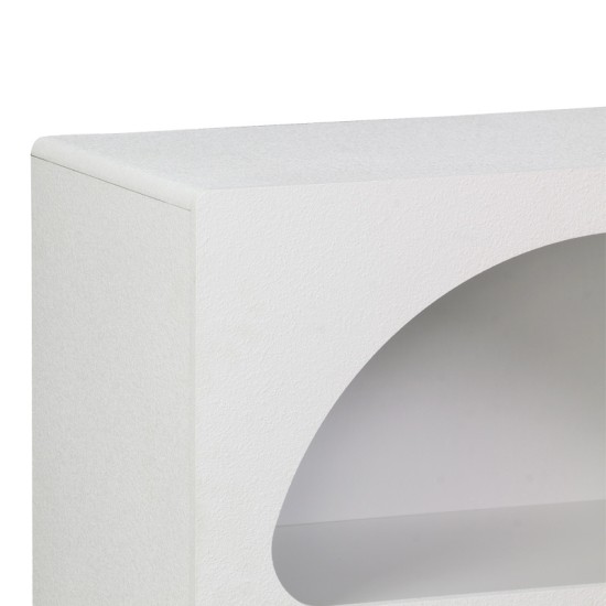 Βιβλιοθήκη-ραφιέρα Emersi  mdf σε λευκή απόχρωση 70x35x100εκ