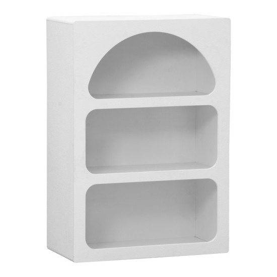 Βιβλιοθήκη-ραφιέρα Emersi  mdf σε λευκή απόχρωση 70x35x100εκ