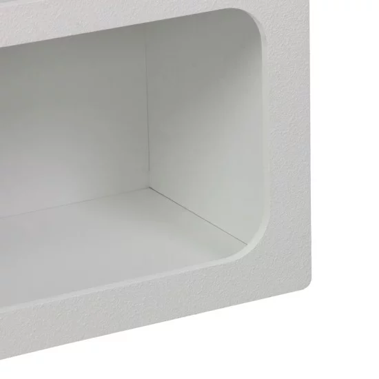 Βιβλιοθήκη-ραφιέρα Emersi  mdf σε λευκή απόχρωση 70x35x100εκ