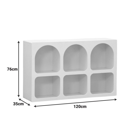 Μπουφές Emersi με ράφια mdf σε λευκή απόχρωση 120x35x76εκ Μπουφές Emersi με ράφια mdf σε λευκή απόχρωση 120x35x76εκ