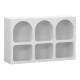 Μπουφές Emersi με ράφια mdf σε λευκή απόχρωση 120x35x76εκ Μπουφές Emersi με ράφια mdf σε λευκή απόχρωση 120x35x76εκ