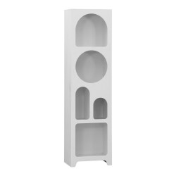 Βιβλιοθήκη Emersi  mdf σε λευκή απόχρωση 48x35x180εκ Βιβλιοθήκη Emersi  mdf σε λευκή απόχρωση 48x35x180εκ