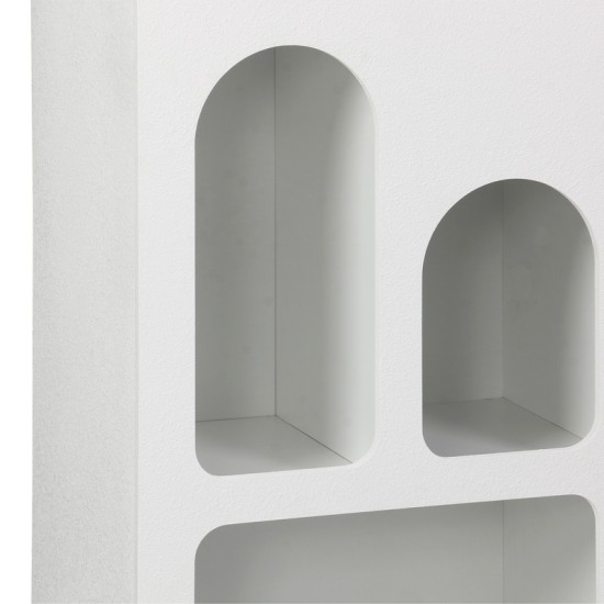 Βιβλιοθήκη Emersi  mdf σε λευκή απόχρωση 48x35x180εκ