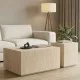 Βοηθητικά τραπέζια Sandu  σετ 2τεμ mdf σε όψη τραβερτίνας