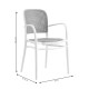 Πολυθρόνα Juniper pakoworld με UV protection PP μπεζ- λευκό 56x52.5x86.5εκ. Model: 262-000003