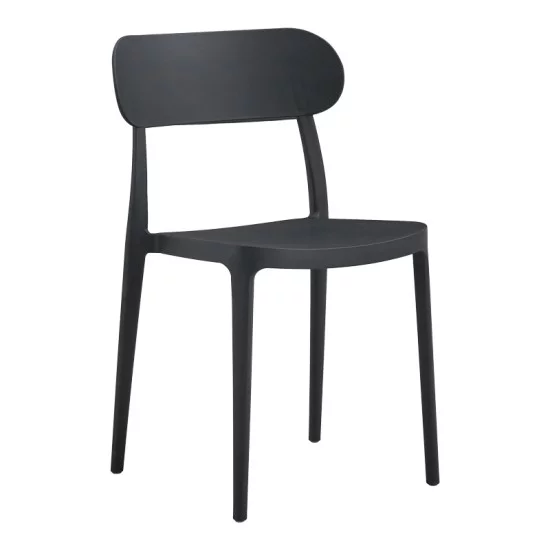 Καρέκλα Amvroan στοιβαζόμενη  με UV protection ανθρακί pp 51x49x79.5εκ