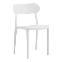Καρέκλα Amvroan στοιβαζόμενη  με UV protection λευκό pp 51x49x79.5εκ